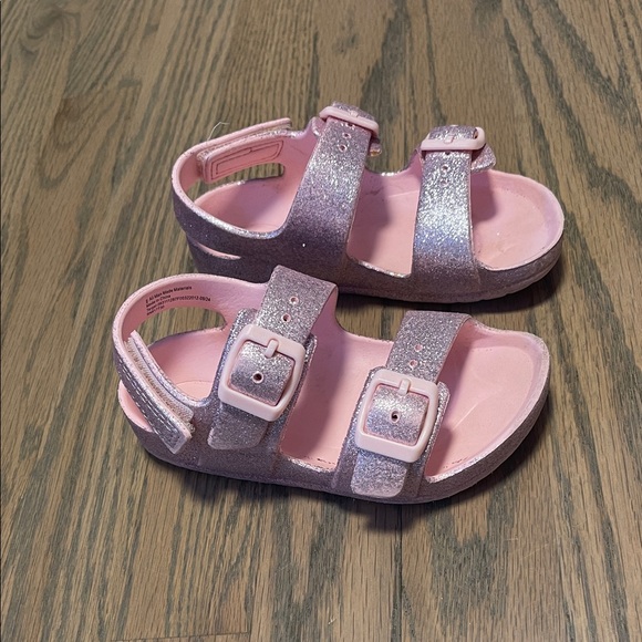 Cat & Jack Unicorn Sandals - glitter Pink sandals - Picture 9 of 11